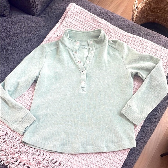 Karen Scott sport quarter zip long sleeve top small PP - Picture 2 of 2